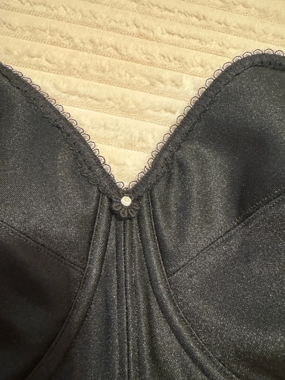 Dominique Black Strapless Longline Bustier Bra